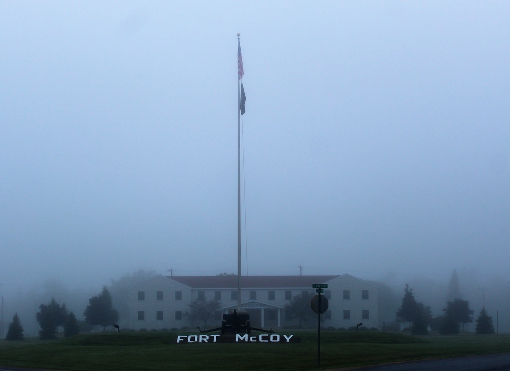 American Flag and Fort McCoy