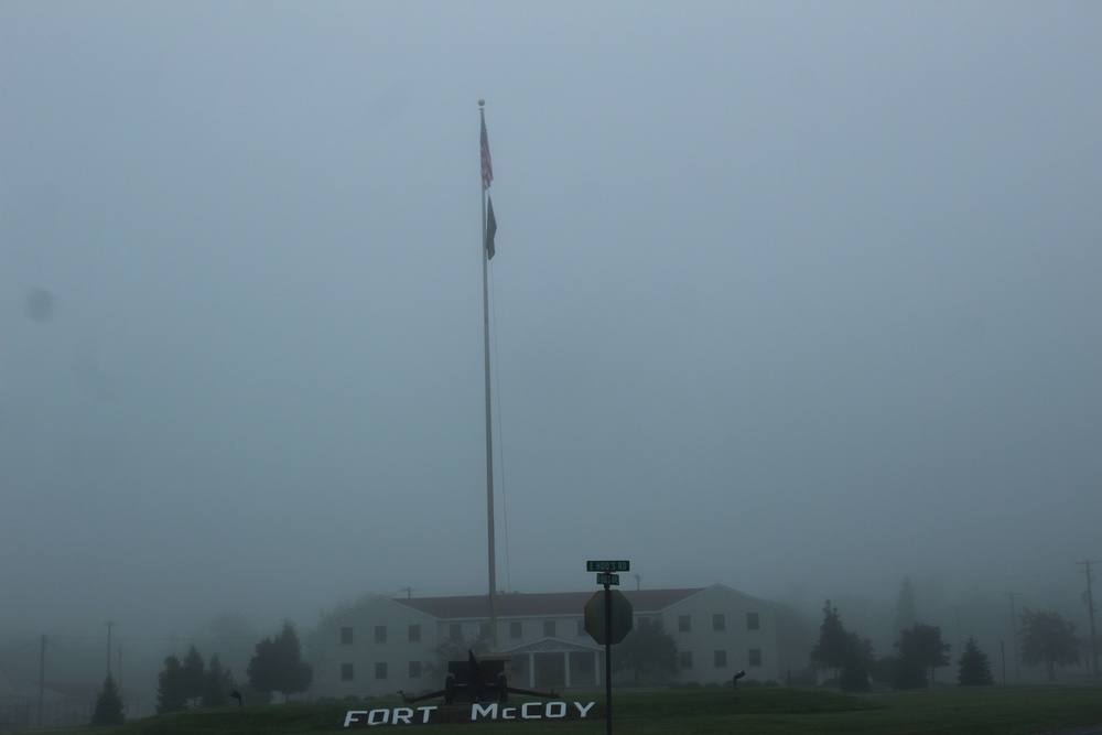 American Flag and Fort McCoy