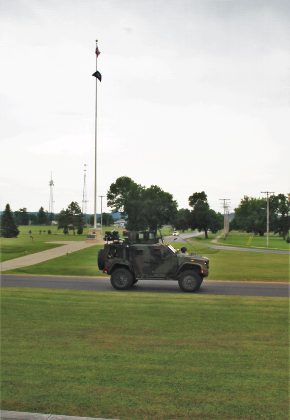 American Flag and Fort McCoy