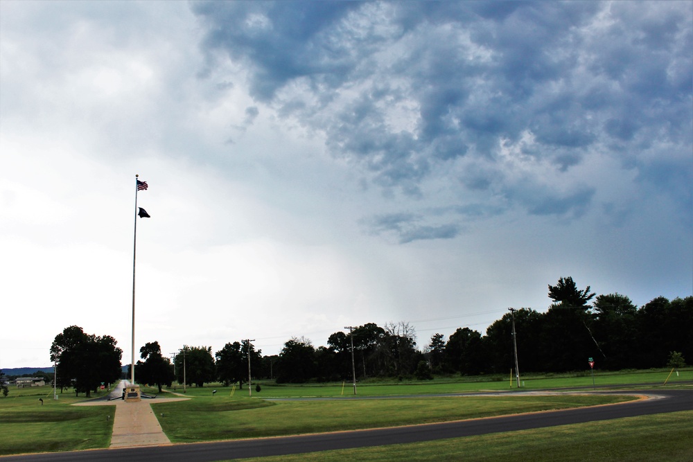 American Flag and Fort McCoy