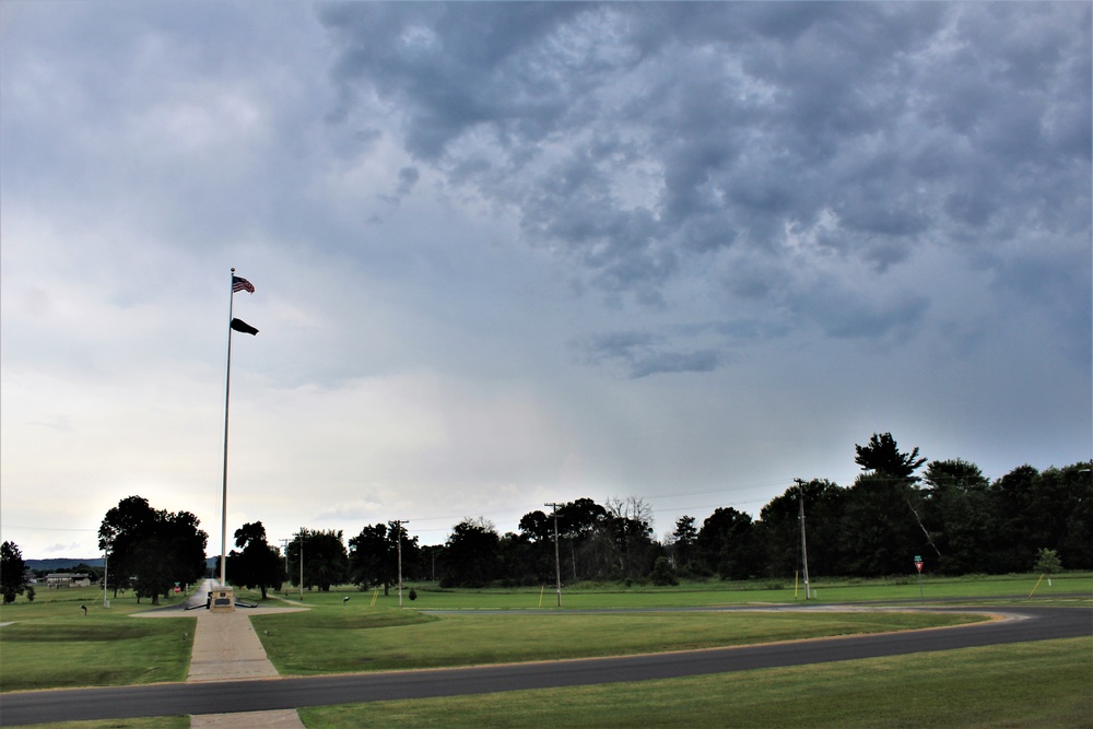 American Flag and Fort McCoy