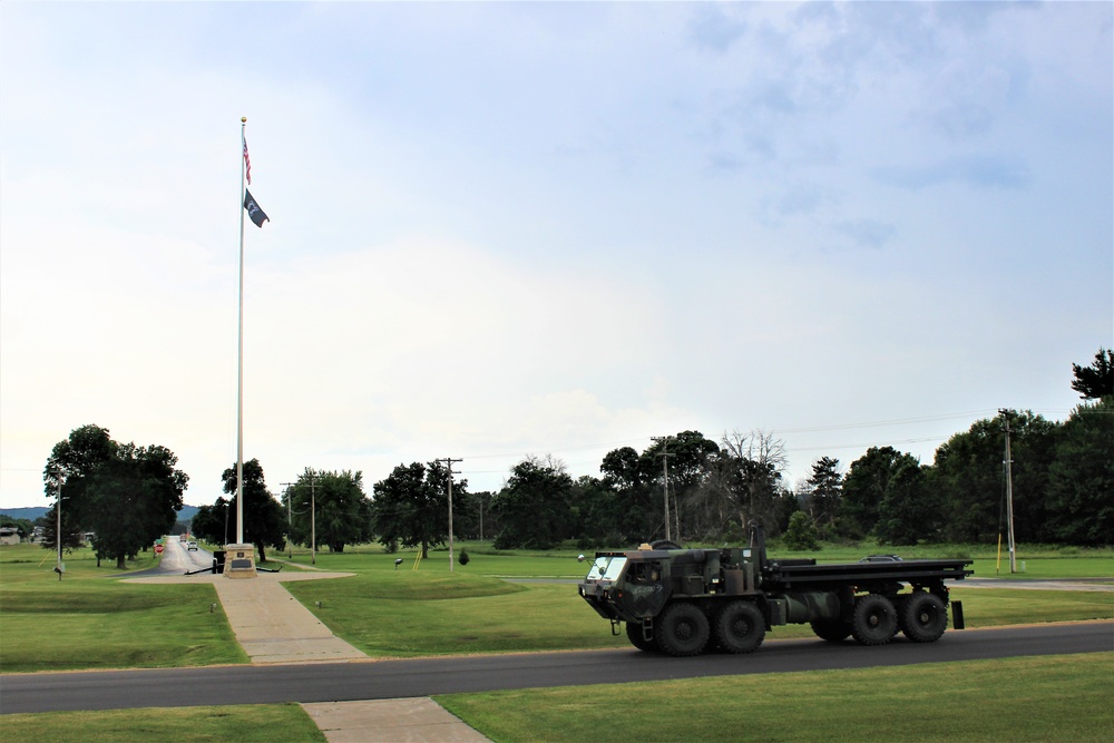 American Flag and Fort McCoy