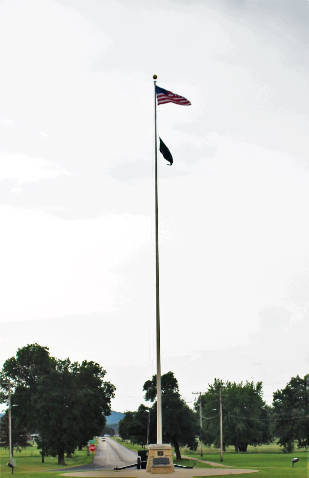 American Flag and Fort McCoy