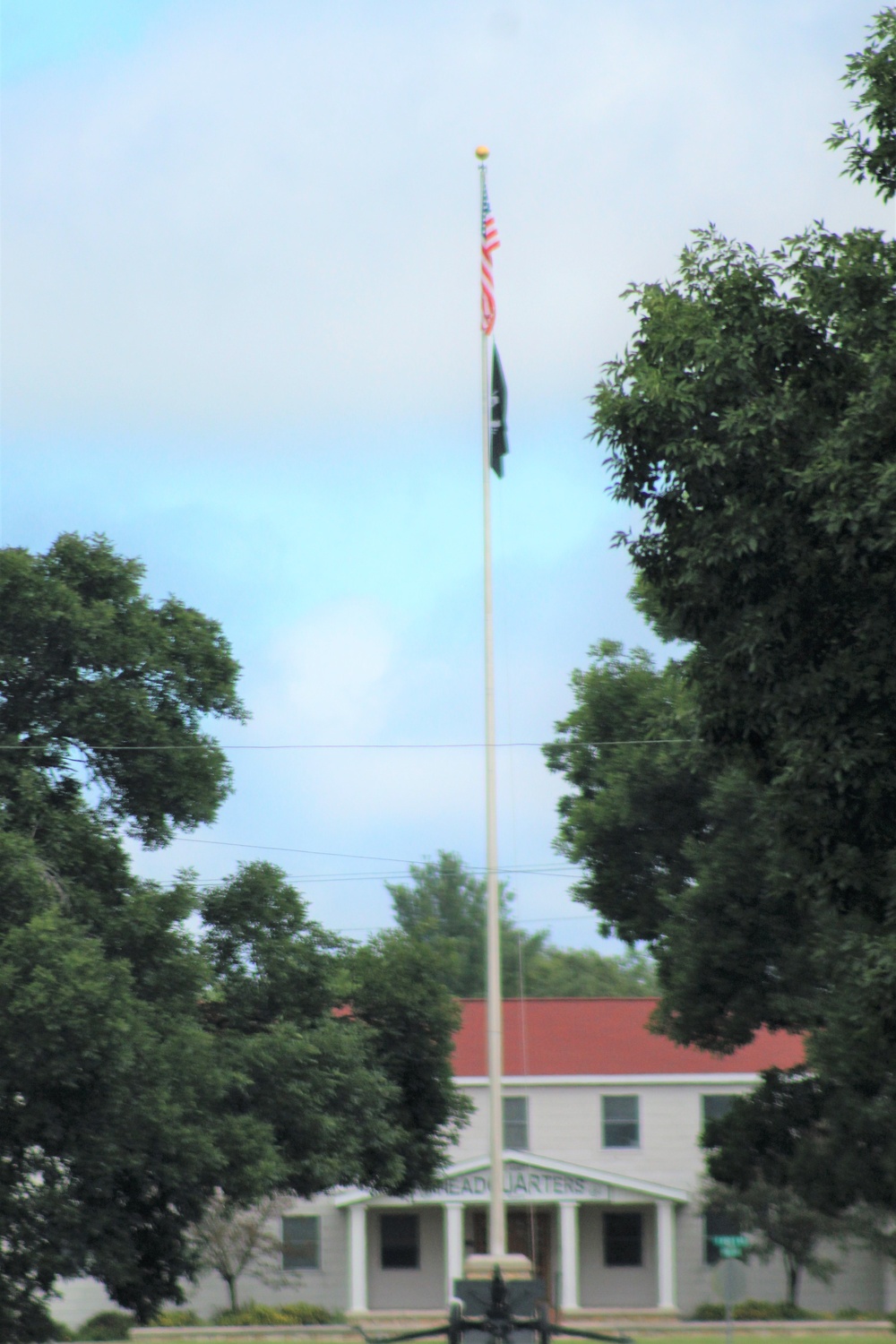 American Flag and Fort McCoy