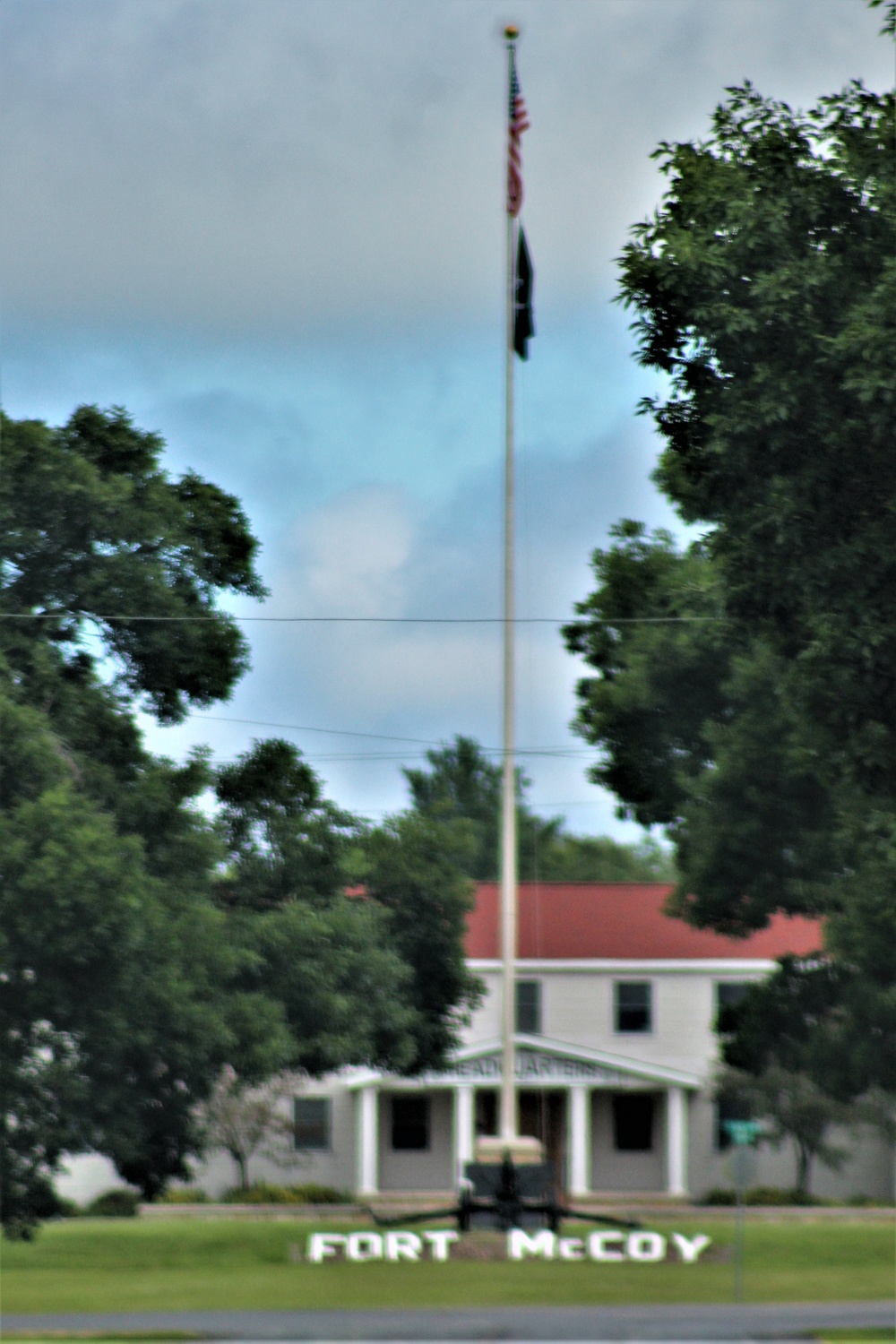 American Flag and Fort McCoy