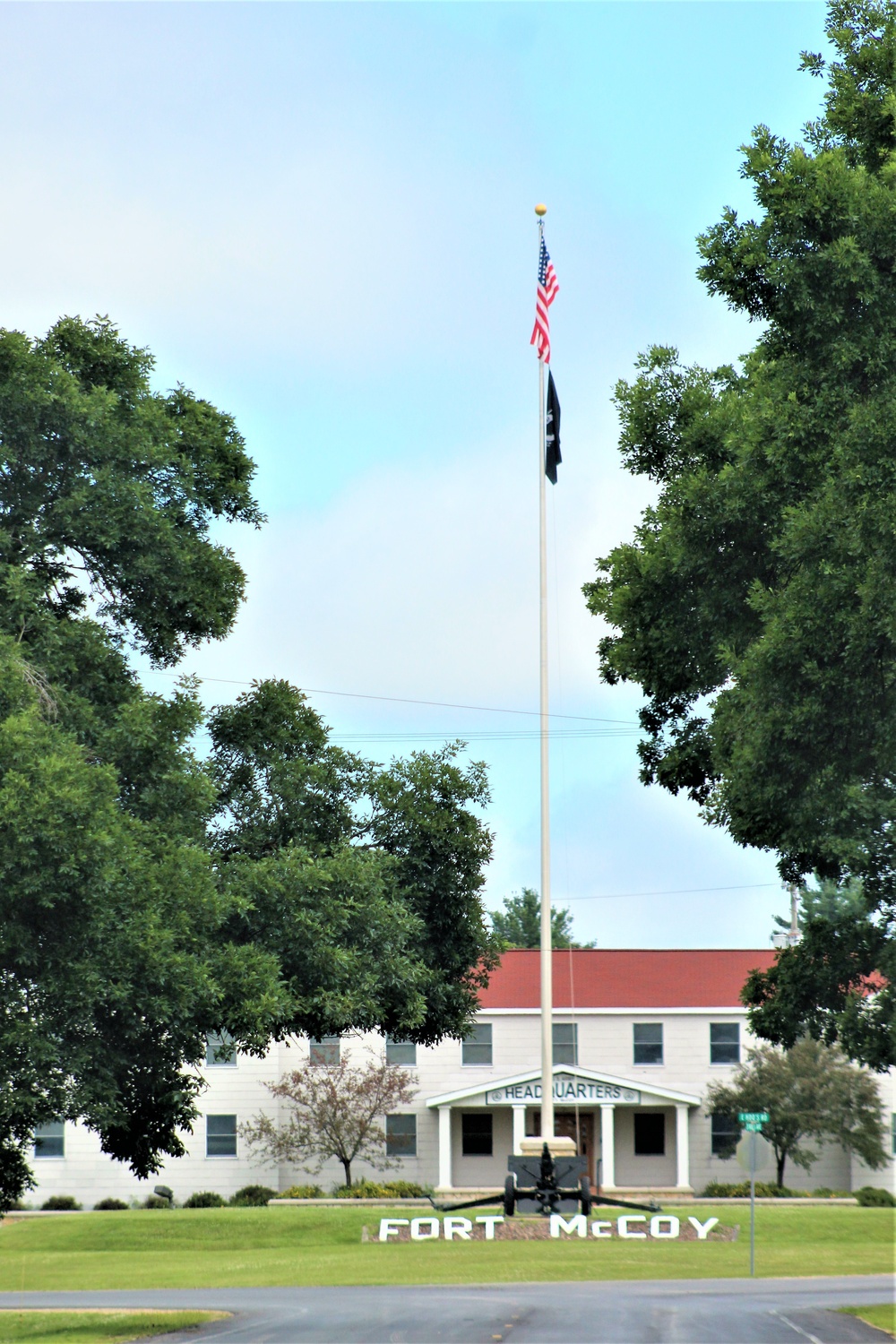 American Flag and Fort McCoy