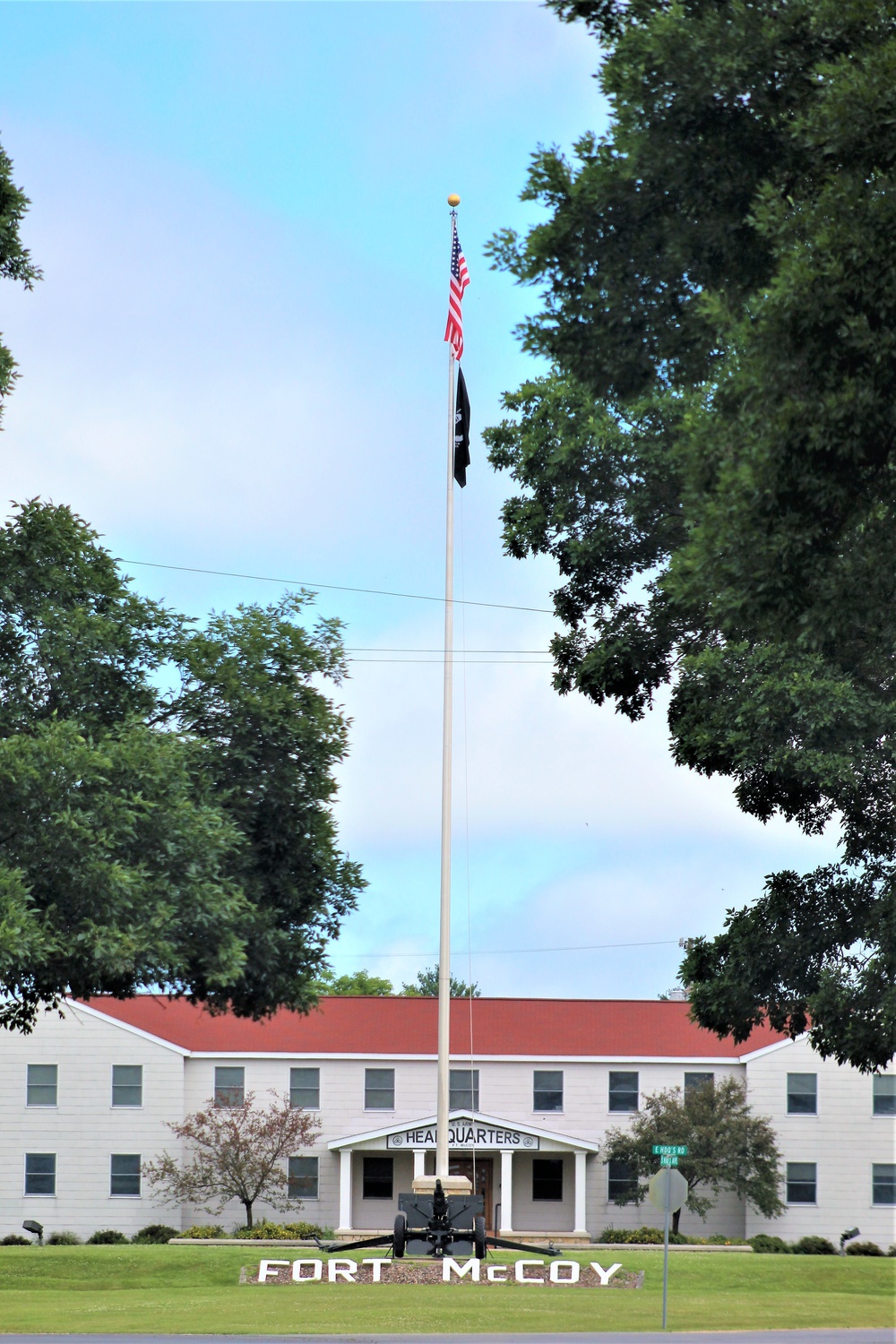 American Flag and Fort McCoy