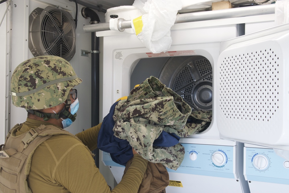 Naval Mobile Construction Battalion FOUR conducts a Field Training Exercise (FTX)