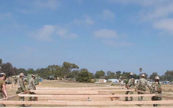 Naval Mobile Construction Battalion FOUR conducts a Field Training Exercise (FTX)