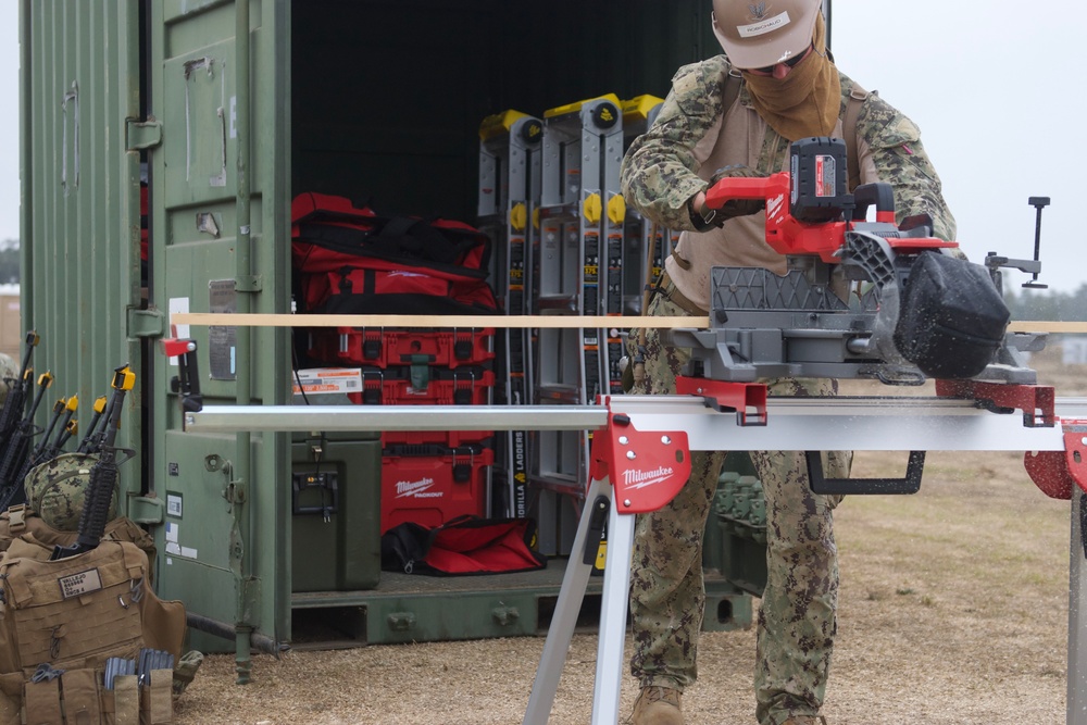 Naval Mobile Construction Battalion FOUR conducts a Field Training Exercise (FTX)