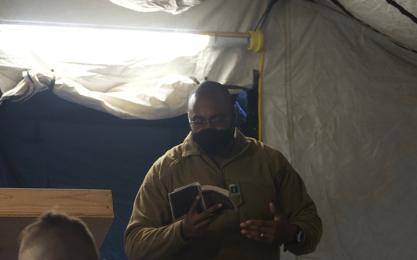Naval Mobile Construction Battalion FOUR conducts a Field Training Exercise (FTX)
