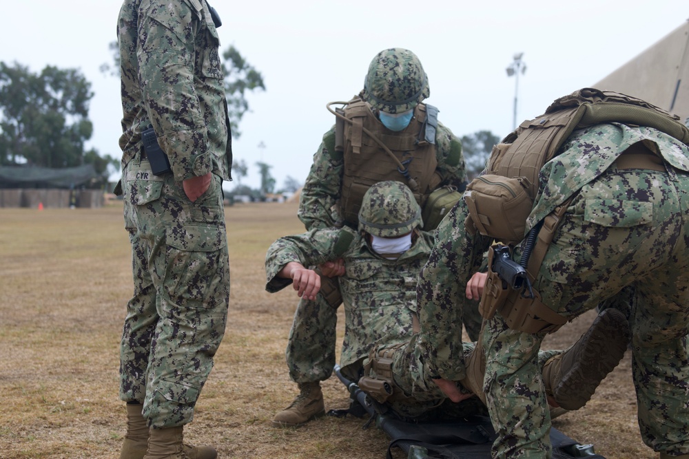 Naval Mobile Construction Battalion FOUR conducts a Field Training Exercise (FTX)