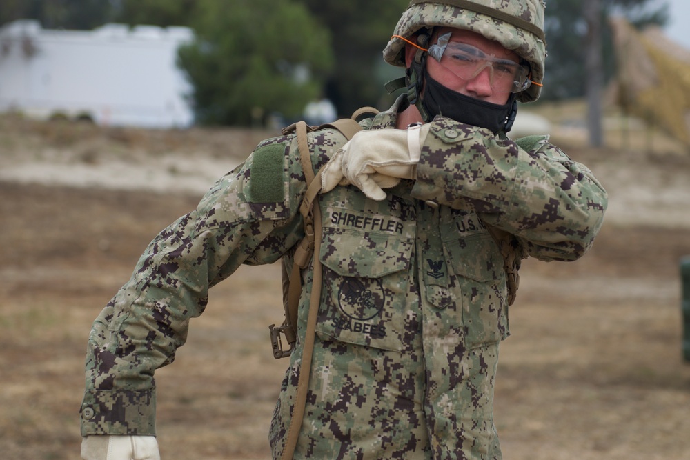 Naval Mobile Construction Battalion FOUR conducts a Field Training Exercise (FTX)