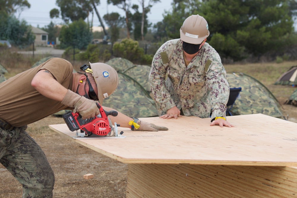 Naval Mobile Construction Battalion FOUR conducts a Field Training Exercise (FTX)