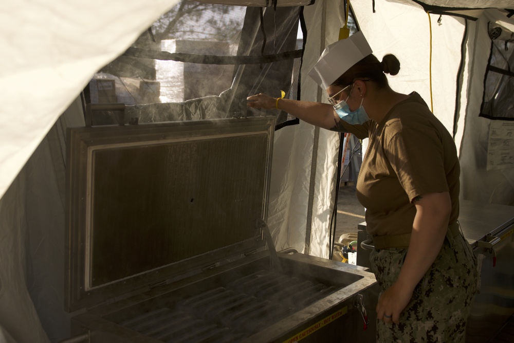 Naval Mobile Construction Battalion FOUR conducts a Field Training Exercise (FTX)