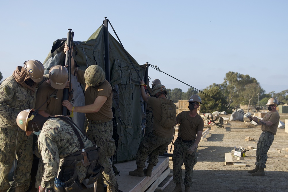 Naval Mobile Construction Battalion FOUR conducts a Field Training Exercise (FTX)