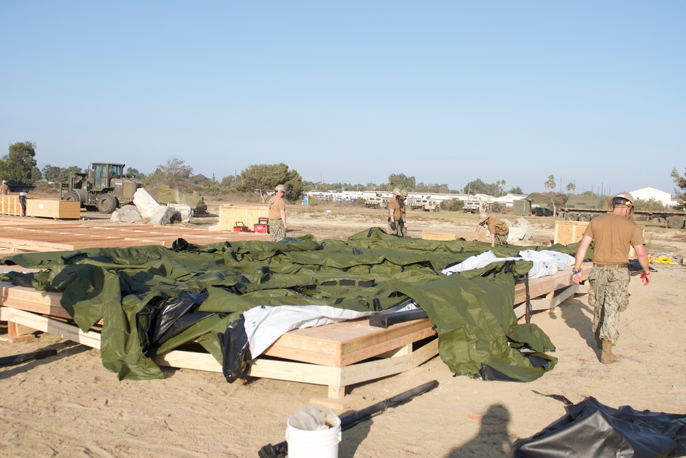 Naval Mobile Construction Battalion FOUR conducts a Field Training Exercise (FTX)