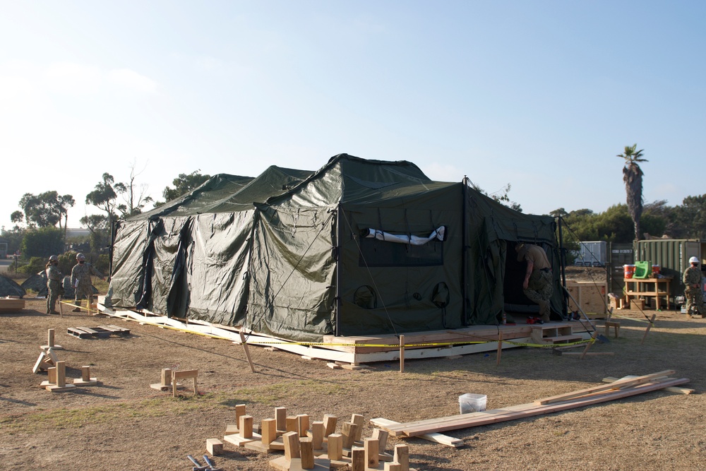 Naval Mobile Construction Battalion FOUR conducts a Field Training Exercise (FTX)