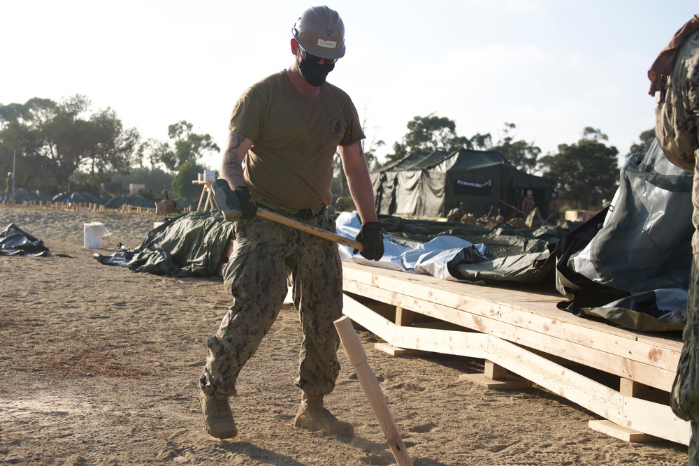 Naval Mobile Construction Battalion FOUR conducts a Field Training Exercise (FTX)