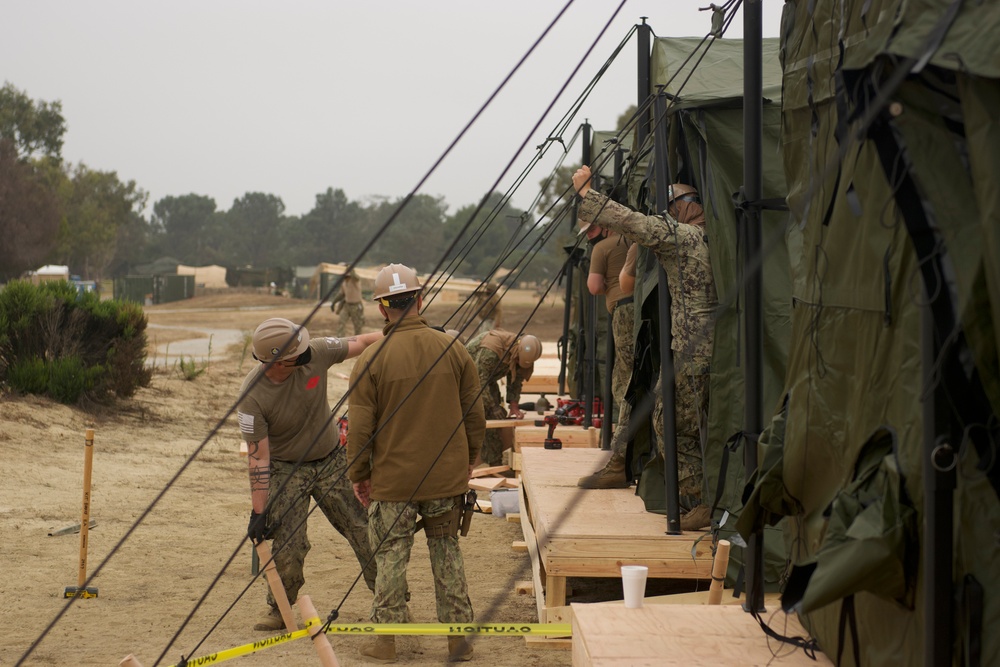 Naval Mobile Construction Battalion FOUR conducts a Field Training Exercise (FTX)