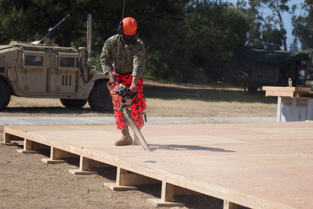 Naval Mobile Construction Battalion FOUR conducts a Field Training Exercise (FTX)