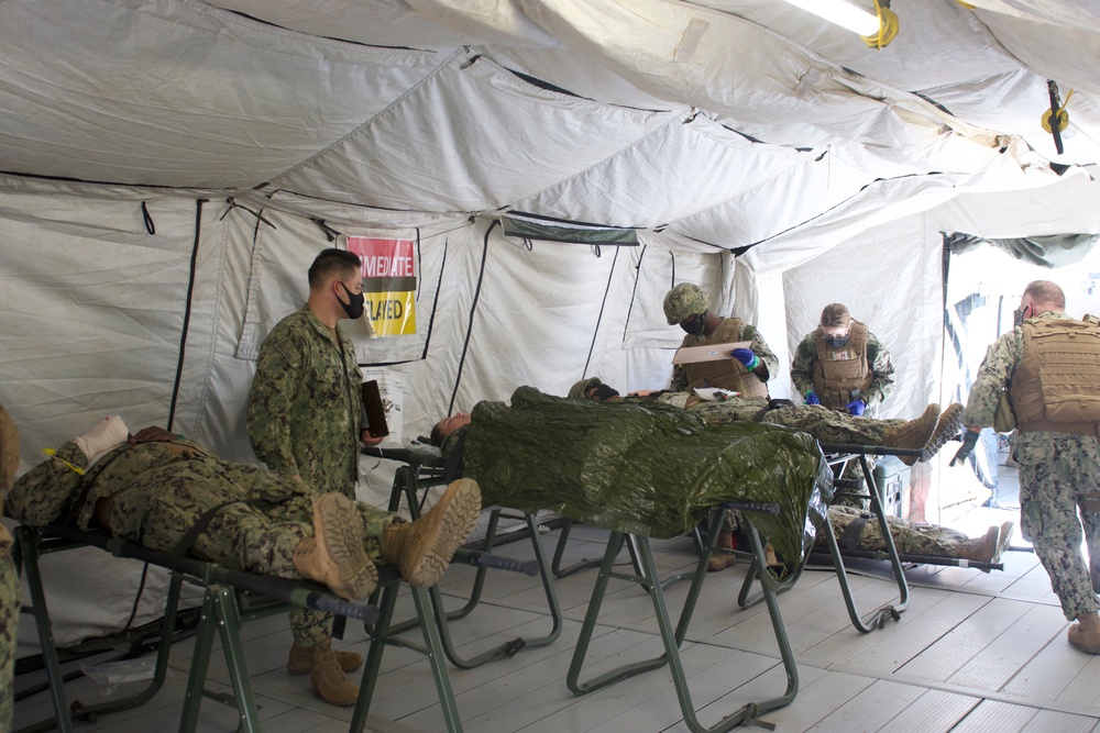 Naval Mobile Construction Battalion FOUR conducts a Field Training Exercise (FTX)