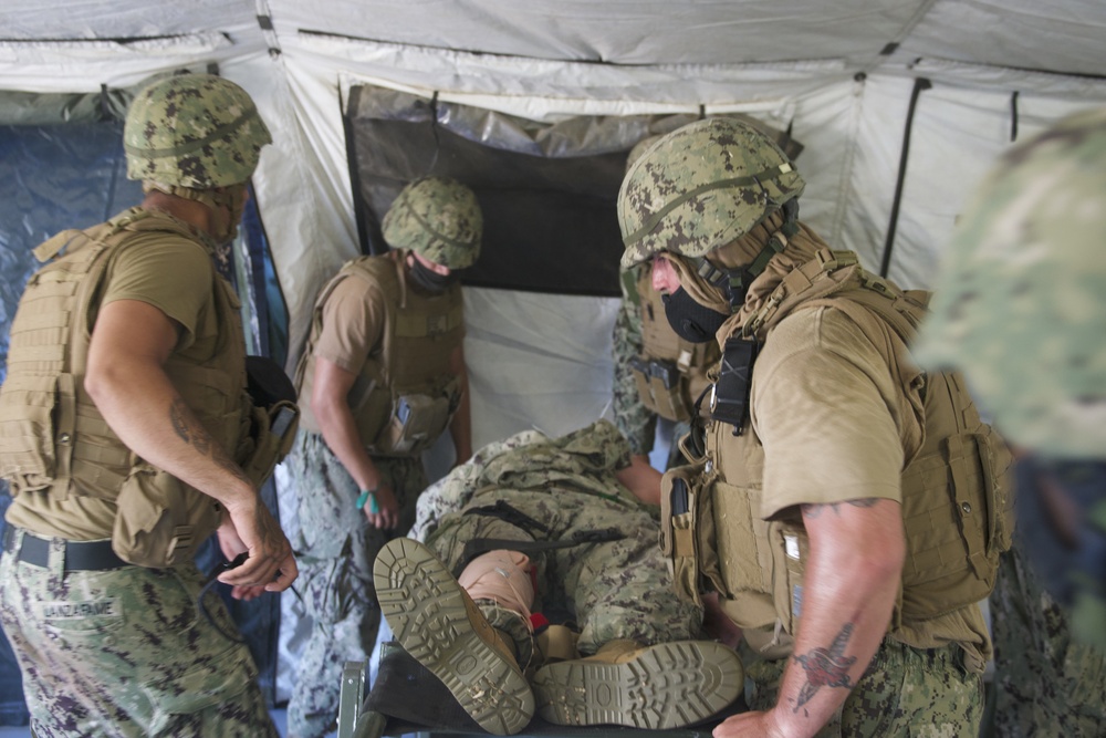 Naval Mobile Construction Battalion FOUR conducts a Field Training Exercise (FTX)