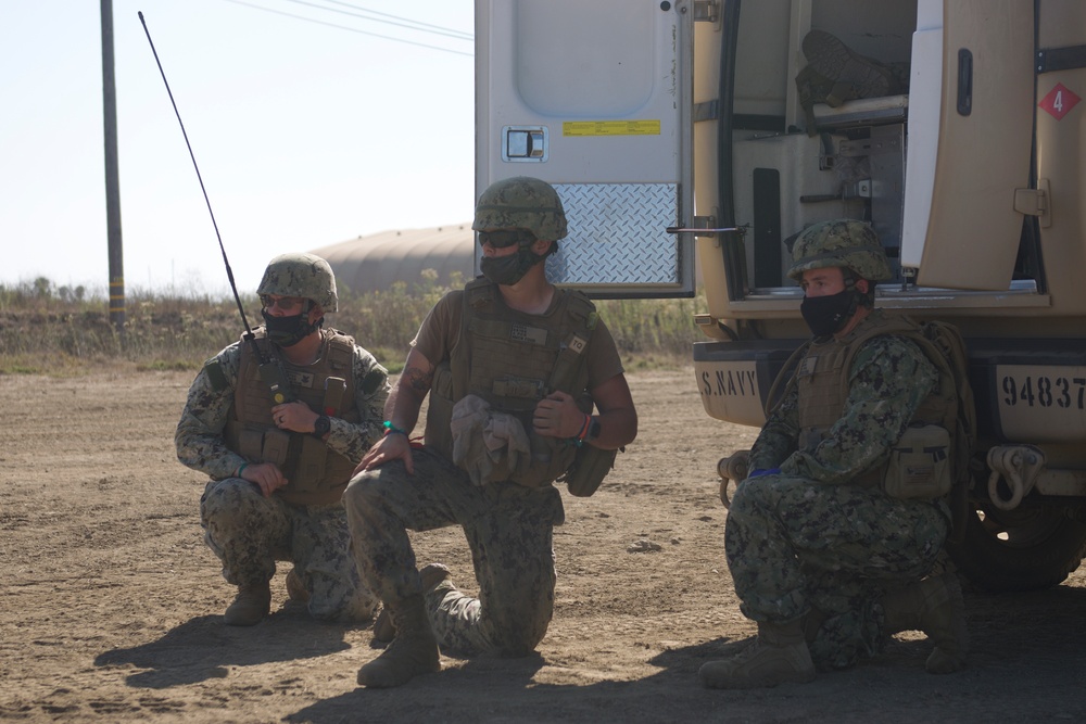 Naval Mobile Construction Battalion FOUR conducts a Field Training Exercise (FTX)