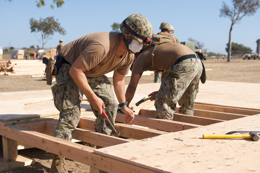 Naval Mobile Construction Battalion FOUR conducts a Field Training Exercise (FTX)