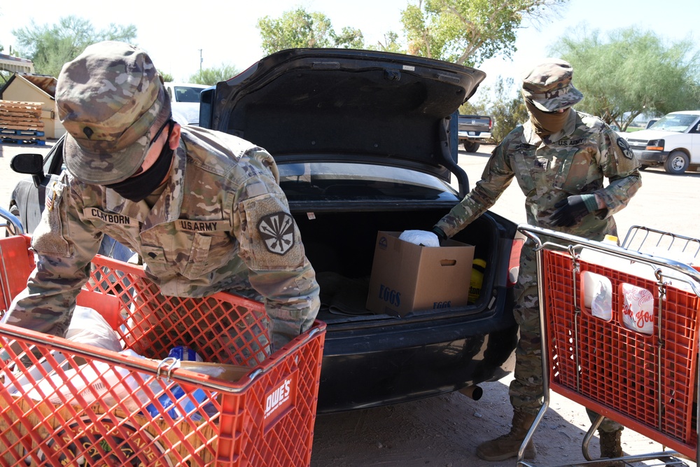 AZNG surge capacity at local food bank