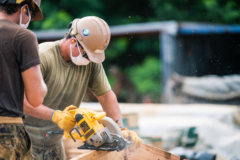 Seabees Continue Construction on Camp Tinian