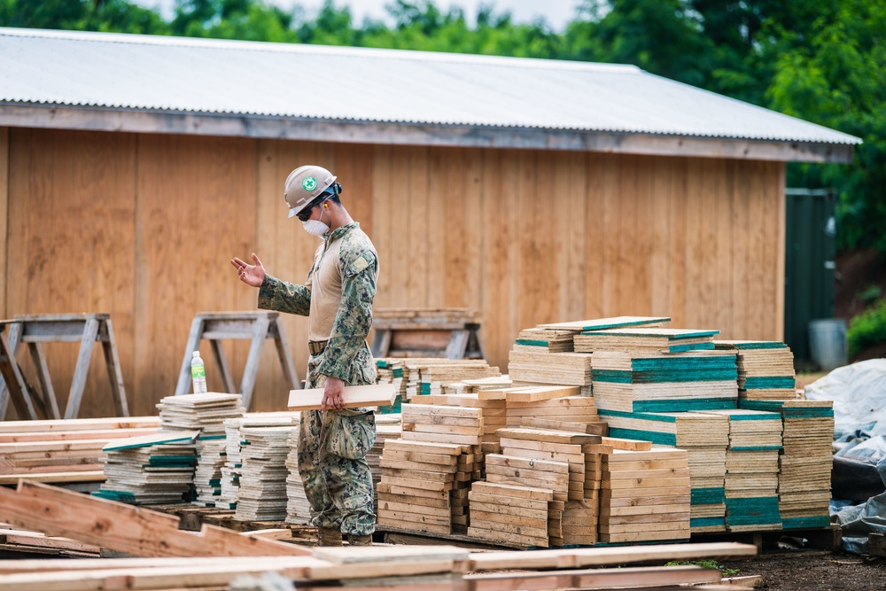 Seabees Continue Construction on Camp Tinian