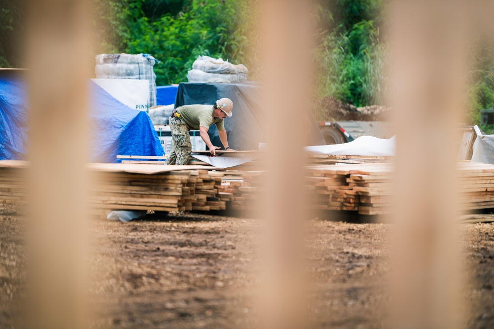 Seabees Continue Construction on Camp Tinian