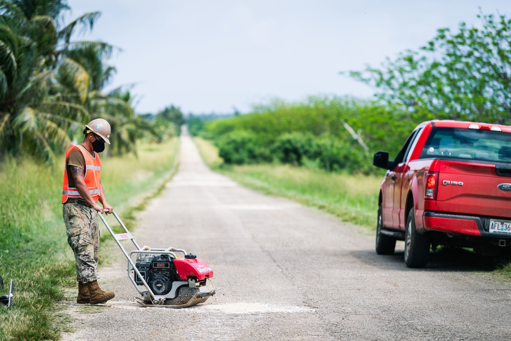 Seabees Continue Construction on Camp Tinian