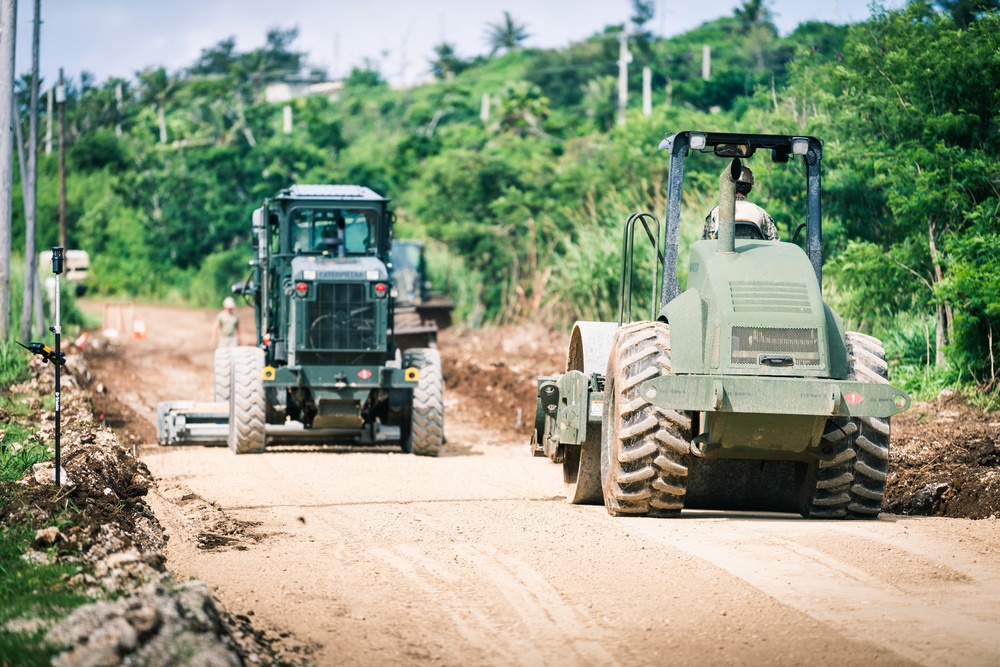 Seabees Clear the Way for Tinian Road Construction