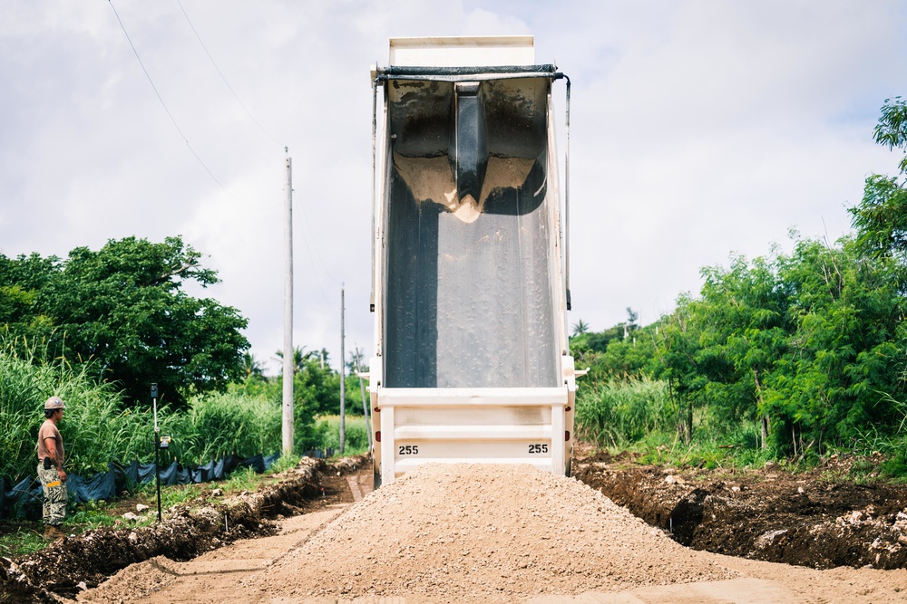 Seabees Clear the Way for Tinian Road Construction