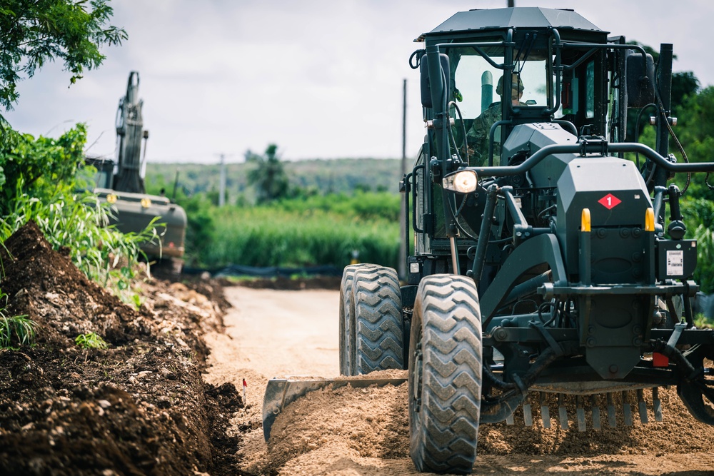 Seabees Clear the Way for Tinian Road Construction