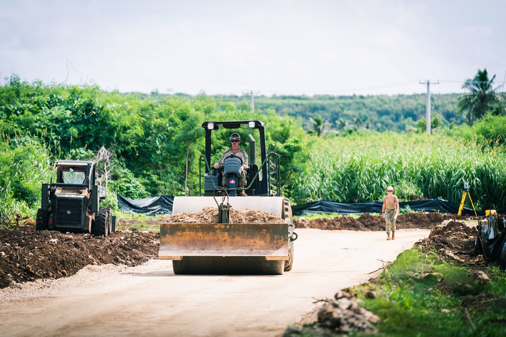 Seabees Clear the Way for Tinian Road Construction