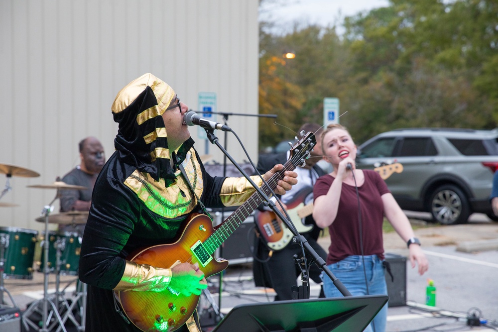 The 82nd Airborne Division band rocks on at the All American Haunted Lane Event