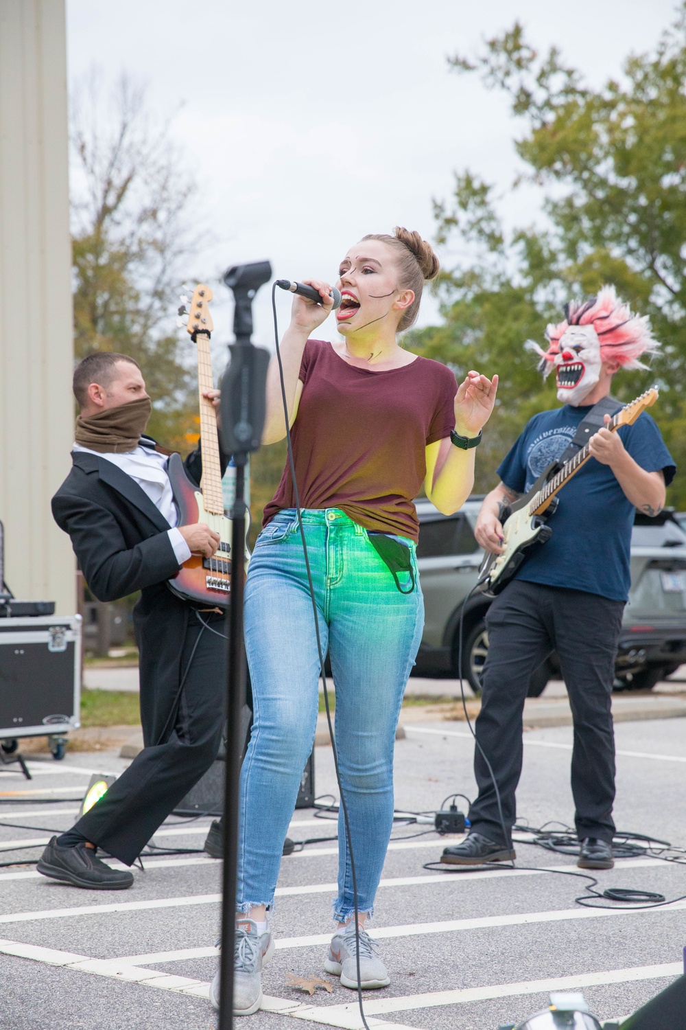 The 82nd Airborne Division band rocks on at the All American Haunted Lane Event