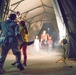 Families walk through the All American Haunted Lane Event