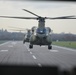 CH-47 Chinooks assigned to the 12th Combat Aviation Brigade take off from RAF Northholt
