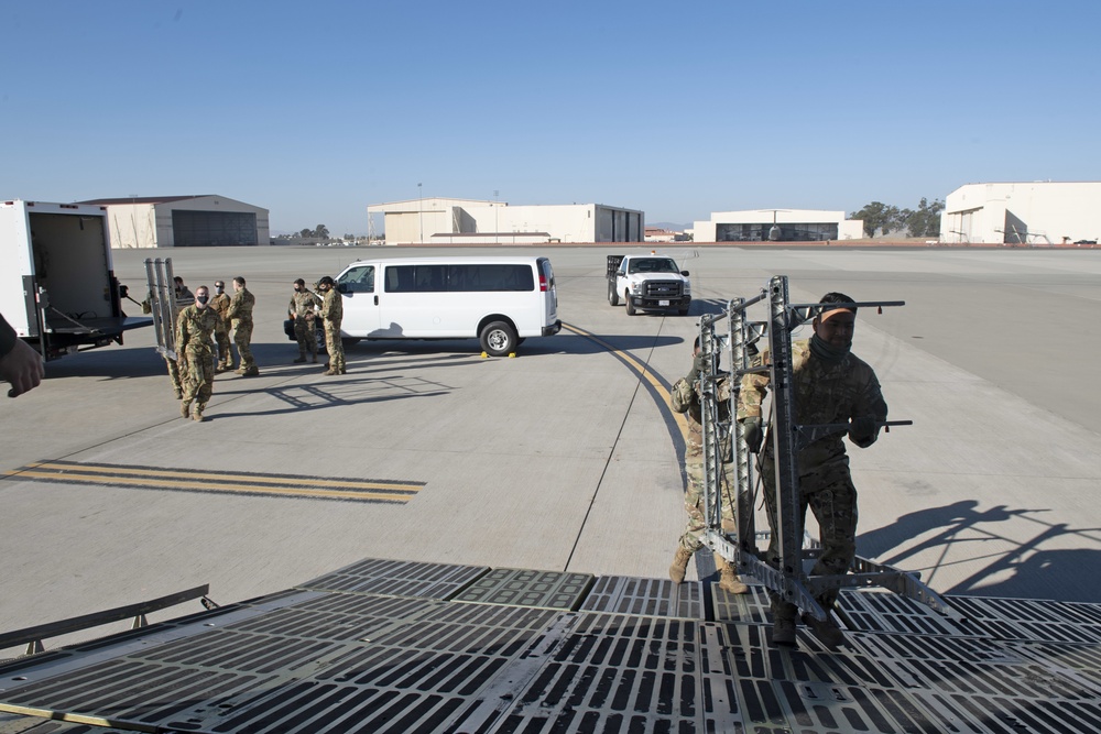 60th AES train on C-5M Super Galaxy