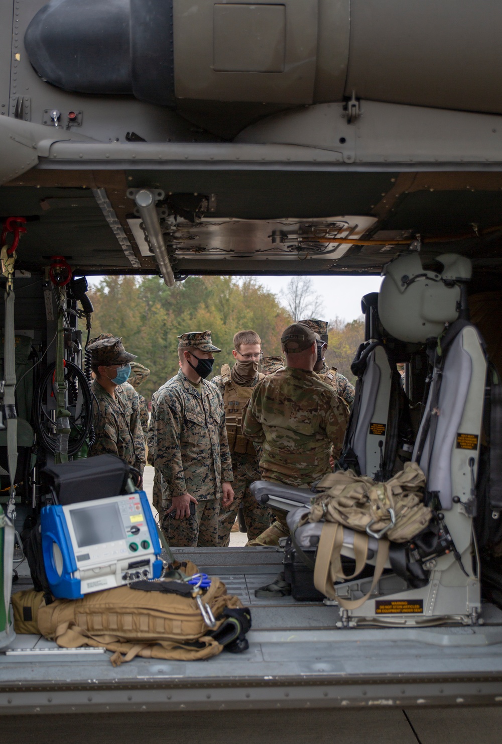 II MEF Support Battalion Conducts Medevac Drills with U.S. Army National Guard