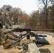 Soldiers of the 1st Theater Sustainment Command practice firing the M2 machine gun.