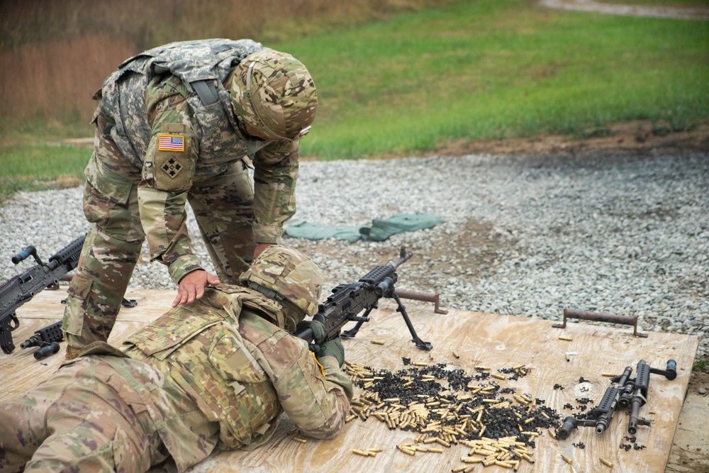 Soldiers Practice Firing the M240B Machine Gun.