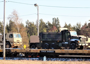 Photo Essay: Engineer unit's equipment offloaded from railcars at Fort McCoy after deployment