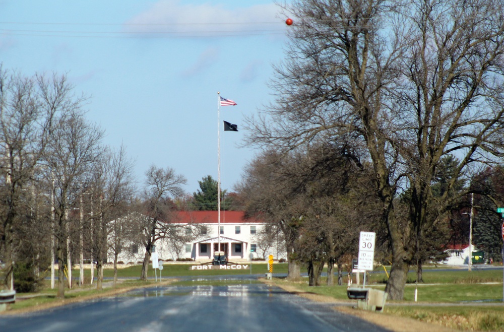 American Flag and Fort McCoy