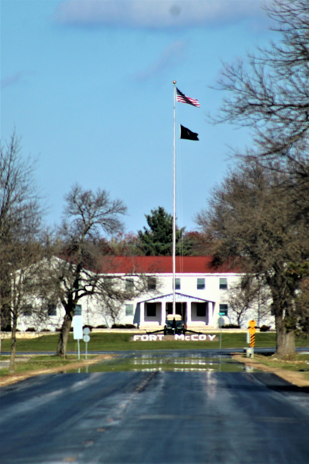 American Flag and Fort McCoy