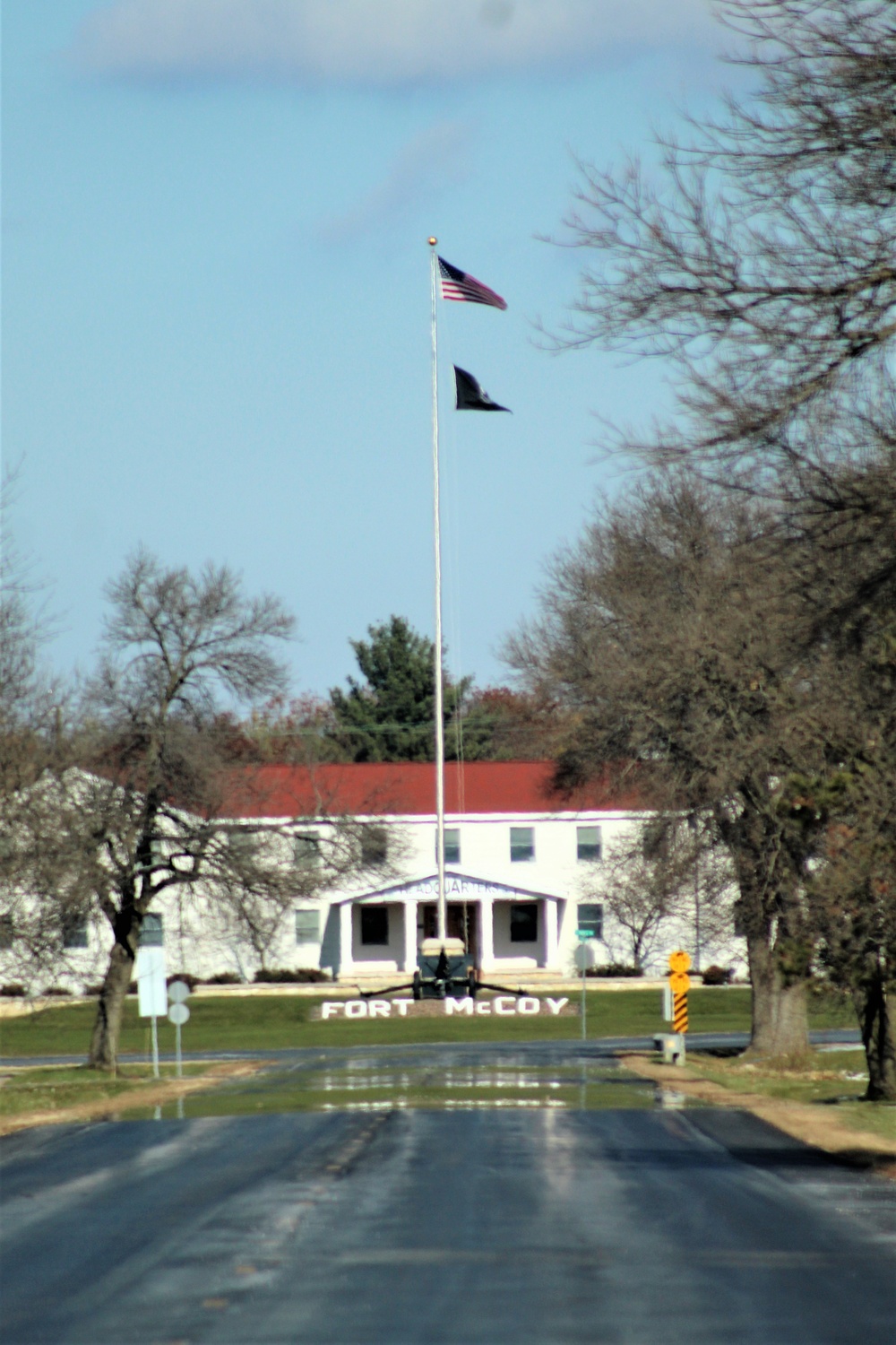 American Flag and Fort McCoy